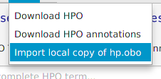 HPO Workbench - import local hp.obo